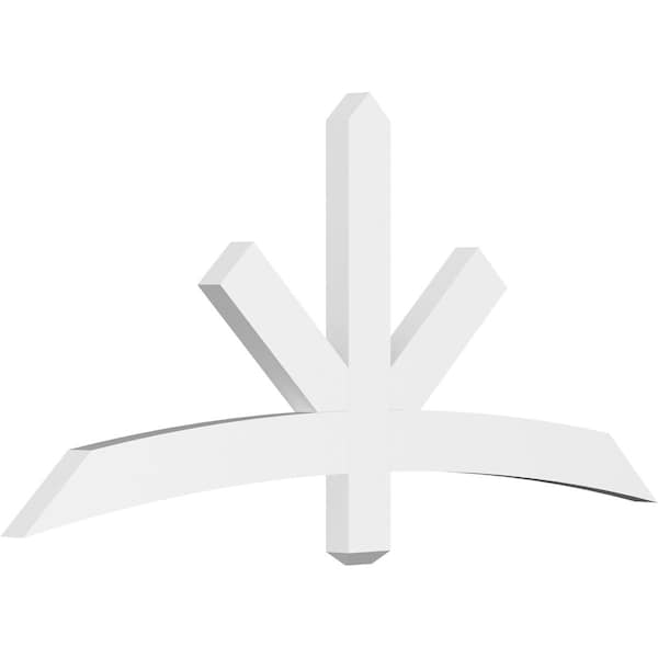 Ekena Millwork Alberta Architectural Grade PVC Gable Bracket, 60"W x 27 1/2"H x 2"D x 4"F, 11/12 Pitch GBP060X28X0204ALB00 - main